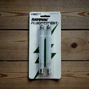 Rayovac 4 Watt Fluorescent Lantern Bulbs 2 Prong Tubes #F4T5-2 New Old Stock